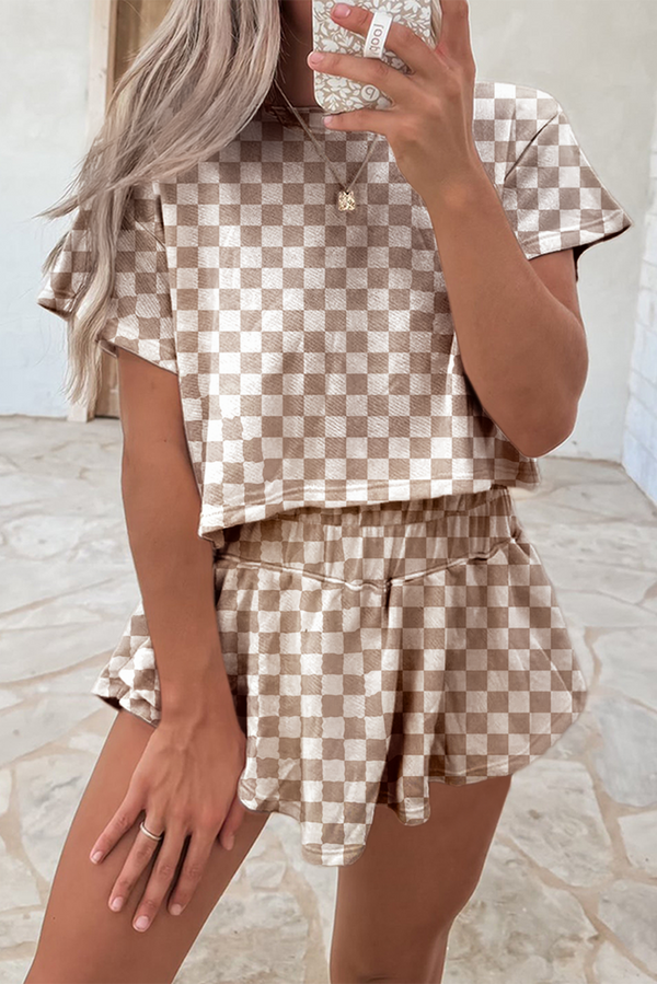 Jupe femme taille haute — marron