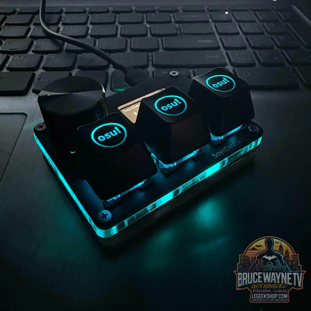 🎮 Mini Clavier Mécanique SayoDevice OSU O3C – Switchs Magnétiques Roses | Écran IPS & Ultra-Vitesse - Legeekshop