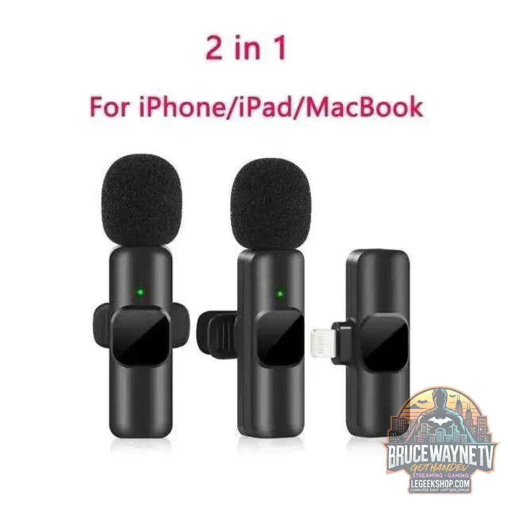 🎮 Microphone Lavalier Sans Fil Mini - Enregistrement Audio-vidéo 🎮 - Legeekshop