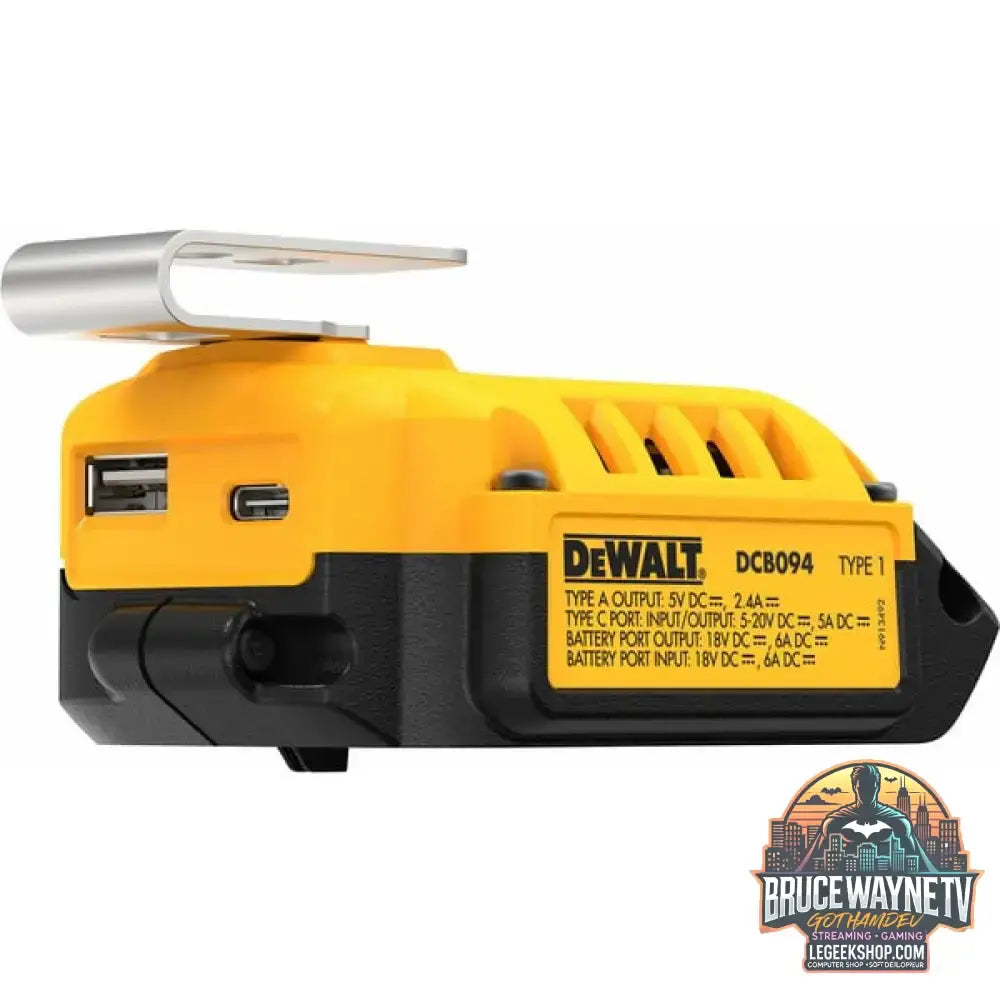 DEWALT Kombi-Ladegerät DCB094K, mit Powerbank-Funktion schwarz/gelb, für alle 18 Volt XR und 54 Volt XR FLEXVOLT Akkus - DEWALT - vue 2