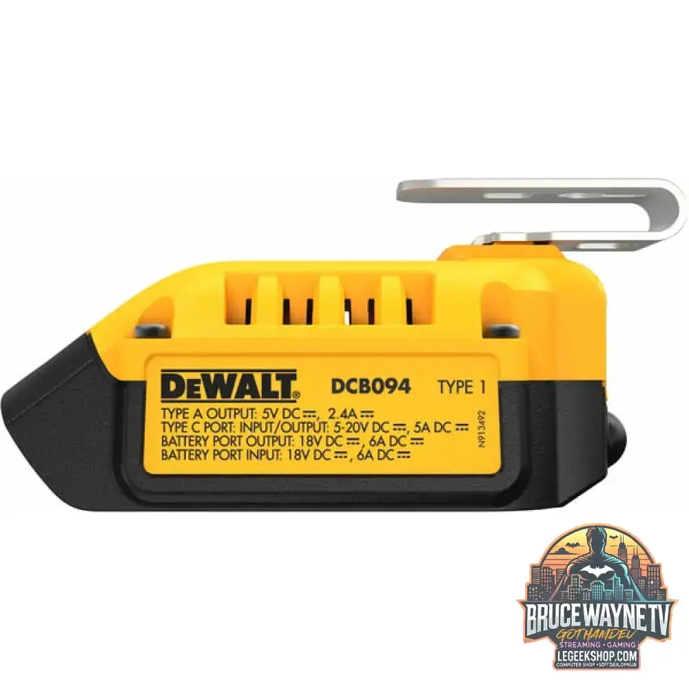 DEWALT Kombi-Ladegerät DCB094K, mit Powerbank-Funktion schwarz/gelb, für alle 18 Volt XR und 54 Volt XR FLEXVOLT Akkus - DEWALT - vue 4
