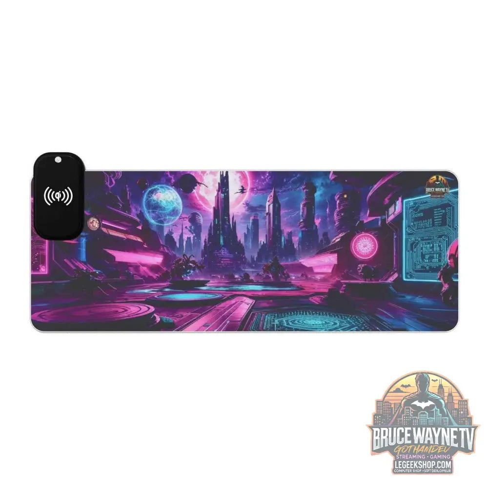 LED Gaming Mouse Pad avec Design Futuriste et Charge Sans Fil - Legeekshop