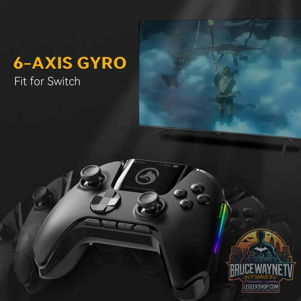 Manbaone - Manette de jeu sans fil intelligente, Joystick PC, Bluetooth et multi-plateforme - Legeekshop