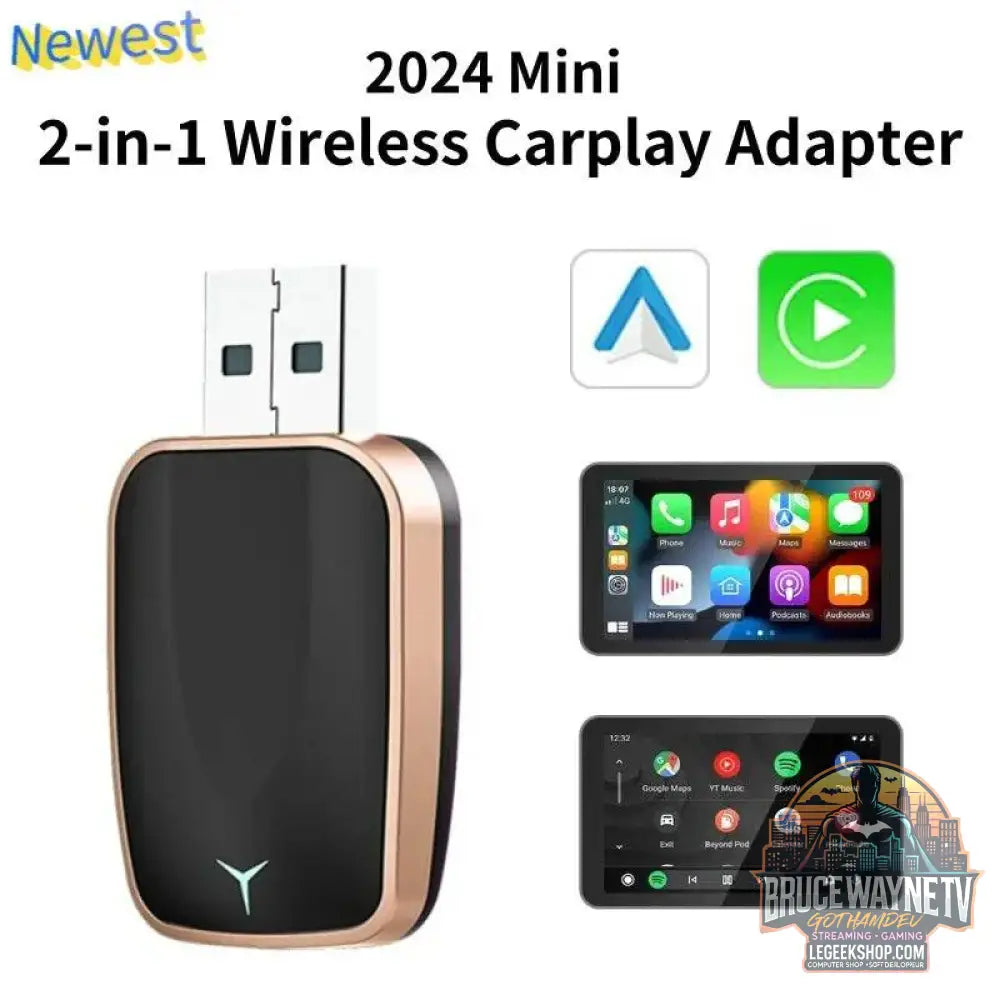 🚗 Adaptateur Auto CarPlay & Android Auto Sans Fil | Plug & Play 🔄 - Legeekshop