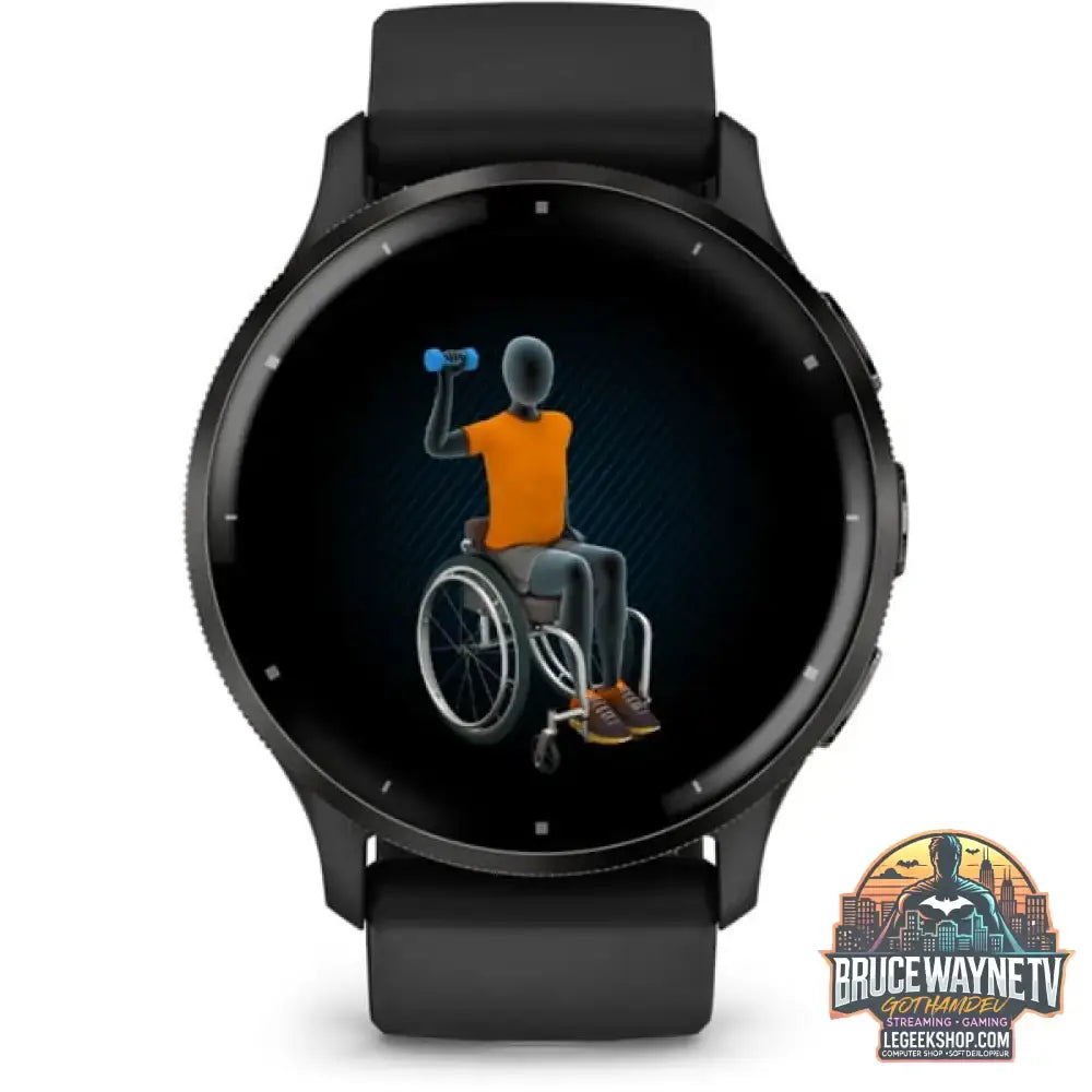 Garmin Venu 3, Smartwatch schwarz/dunkelgrau, 45 mm, schwarzes Silikon-Armband - Garmin - vue 4