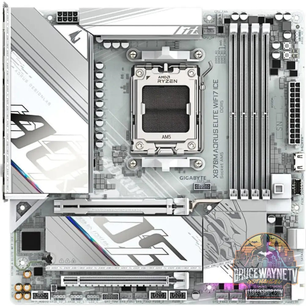 GIGABYTE X870M AORUS ELITE WIFI7 ICE, carte mère - GIGABYTE - vue 3
