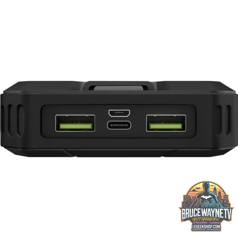 goobay Outdoor Schnelllade-Powerbank 20.000 mAh mit Solar schwarz, USB-C PD, QC 3.0 - Stromquelle: Solar, USB-C, Micro-USB - vue 4