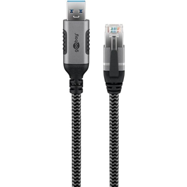 goobay Ethernet-câble USB-A 3.2 Gen1 Stecker > RJ-45 Stecker, adaptateur réseau - goobay - vue 2