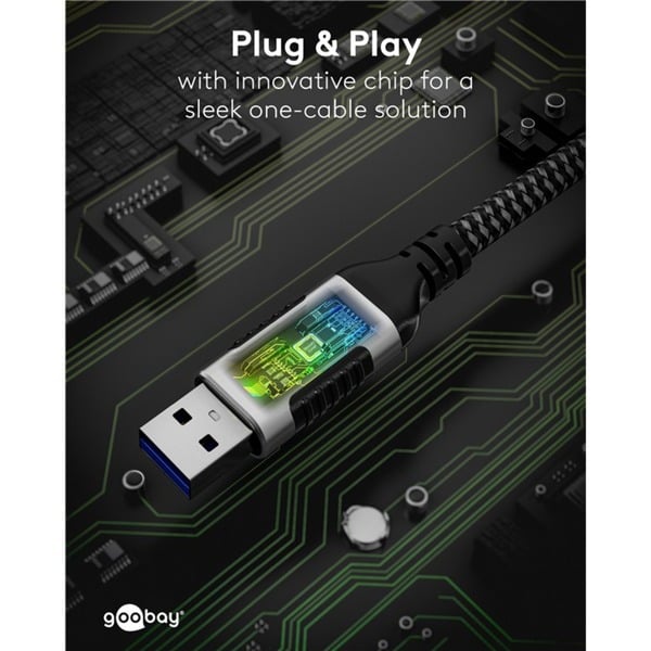 goobay Ethernet-câble USB-A 3.2 Gen1 Stecker > RJ-45 Stecker, adaptateur réseau - goobay - vue 16