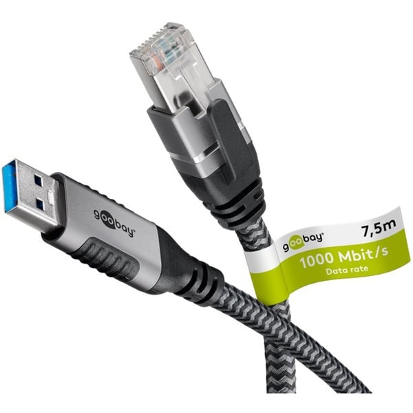 goobay Ethernet-câble USB-A 3.2 Gen1 Stecker > RJ-45 Stecker, adaptateur réseau - goobay - vue 8