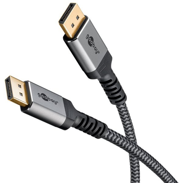 goobay Plus DisplayPort 2.0/2.1 câble, 8K @ 144Hz, 54 Gbit/s - goobay - vue 2