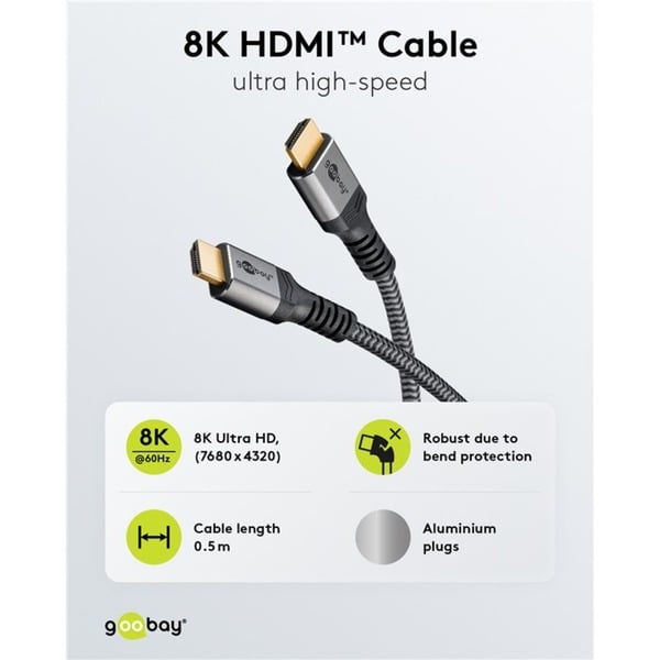goobay Plus Ultra High-Speed HDMI-câble, 8K @ 60Hz - goobay - vue 9