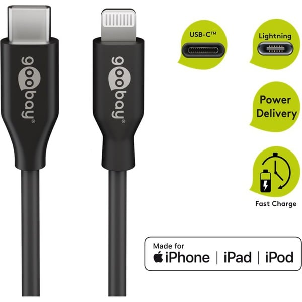 goobay USB 2.0 Adapterkabel, USB-C Stecker > Lightning Stecker - goobay - vue 2
