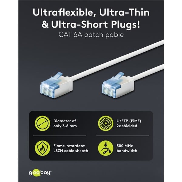 goobay Ultraflexibles Cat.6a Patchkabel slim, U/UTP - goobay - vue 7