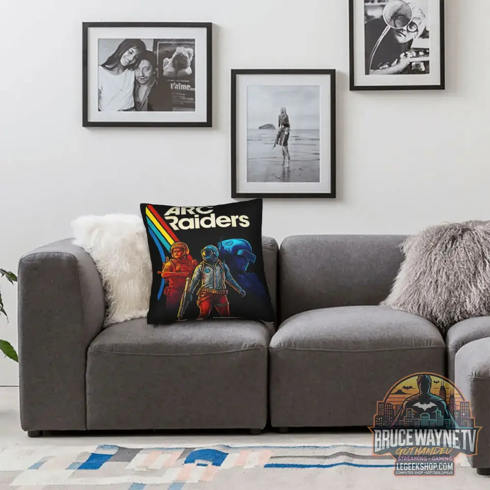Housse de Coussin Arc Raiders Rétro Déco Canapé Chambre - Housse de Coussin