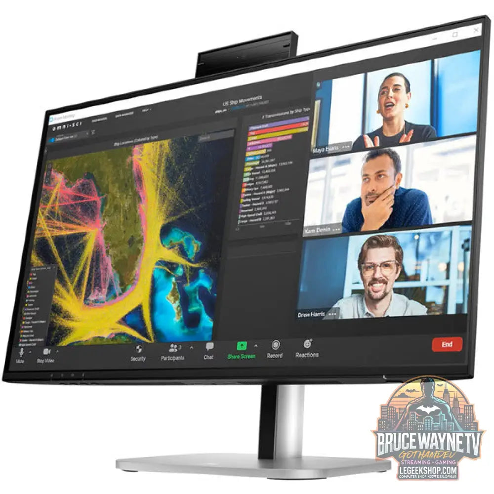 HP Pro 524pm Konferenz-Monitor 23,8" Full HD IPS 100 Hz - HP - vue 3