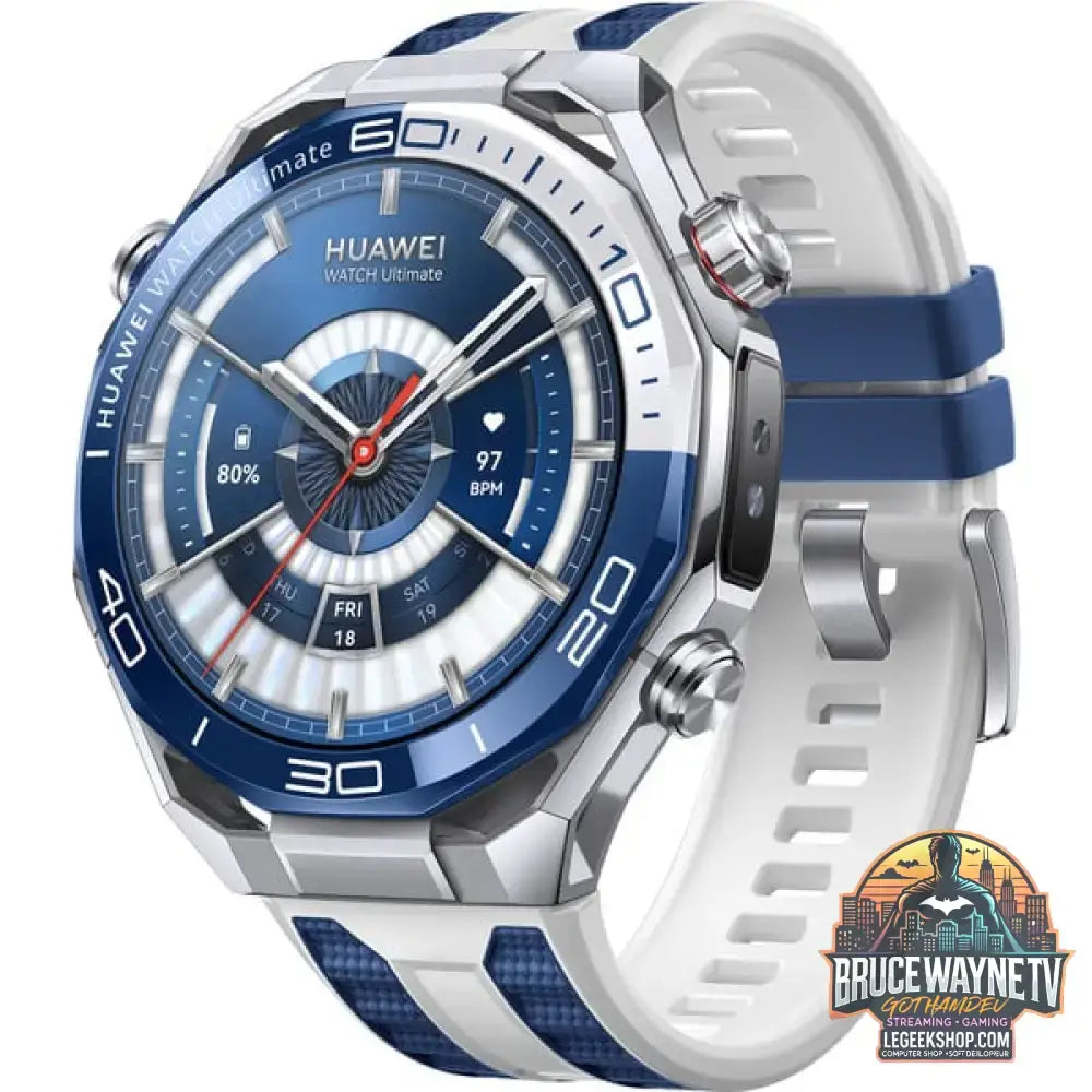 Huawei Watch Ultimate 2 (March-B29), Smartwatch blau/silber, zweifarbiges Fluorelastomerarmband - Huawei - vue 3