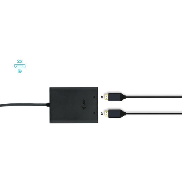 € 30,24 i-tec Video Adapter USB-C > Dual DisplayPort 4K / 60Hz (single 8K / 30Hz) - i-tec - vue 2