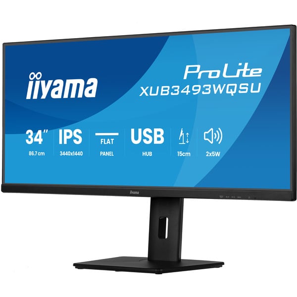 iiyama iiyama ProLite XUB3493WQSU-B6 34" 3440 × 1440 px - iiyama - vue 3