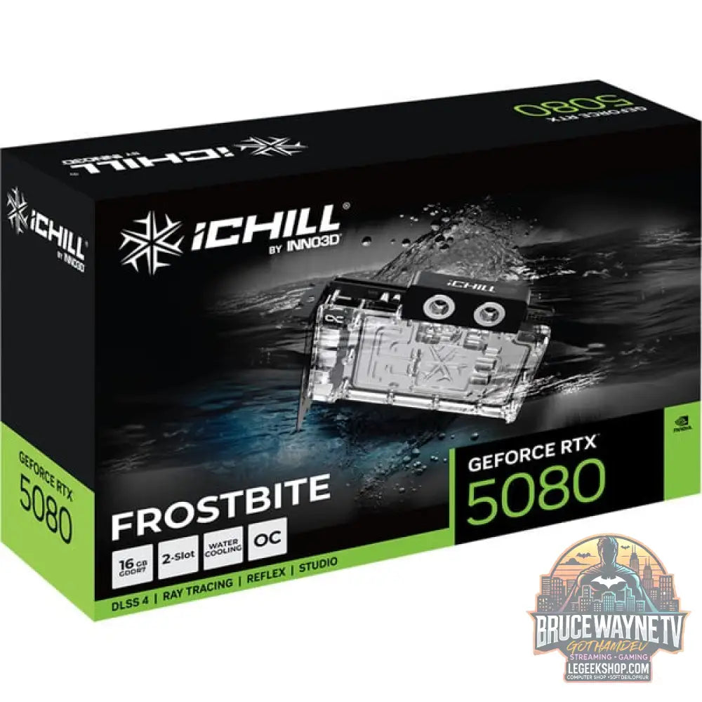 INNO3D GeForce RTX 5080 ICHILL FROSTBITE, Grafikkarte DLSS 4, 3x DisplayPort, 1x HDMI 2.1 - INNO3D - vue 11