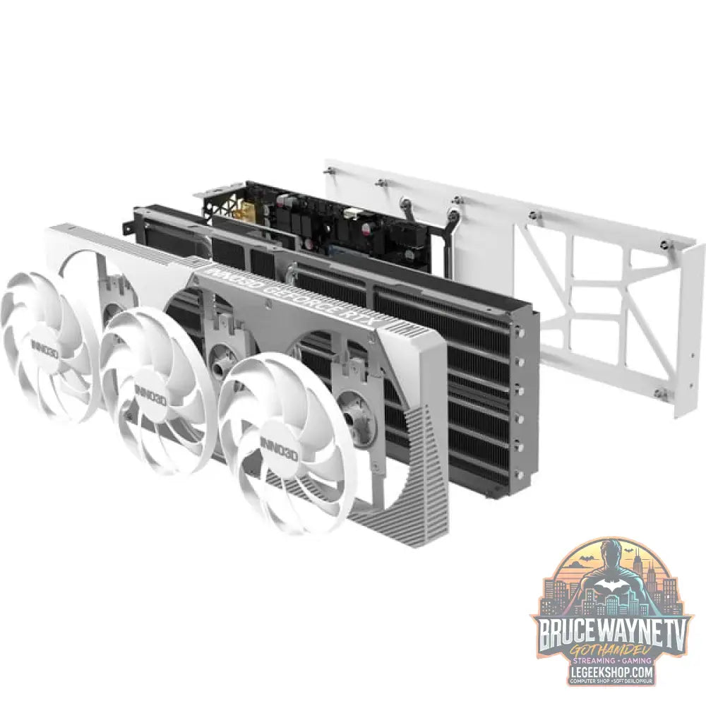 INNO3D GeForce RTX 5080 X3 OC WHITE, Grafikkarte blanc, DLSS 4, 3x DisplayPort, 1x HDMI 2.1 - INNO3D - vue 14
