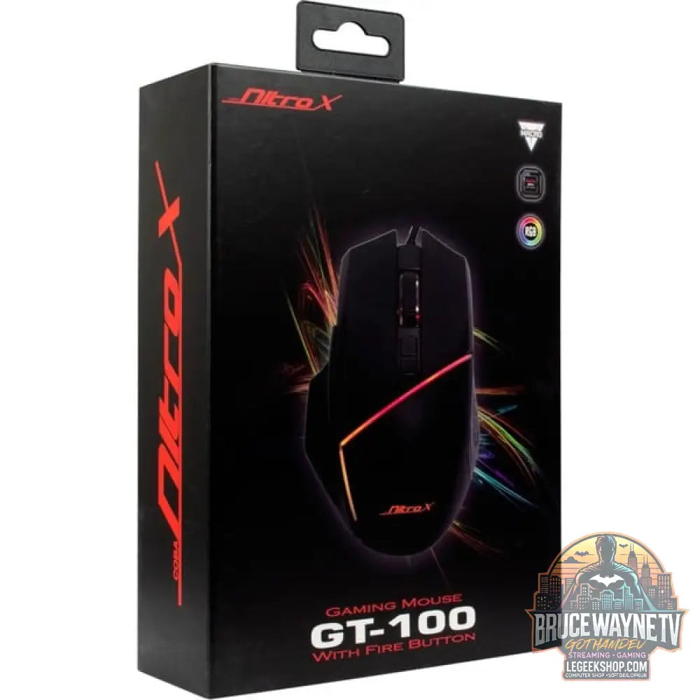 Inter-Tech Nitrox GT-100 RGB, souris gaming - vue 7