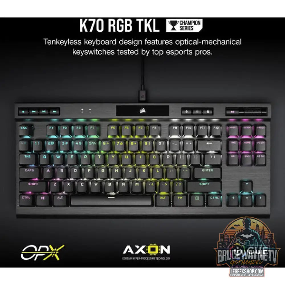 K70 RGB TKL - Corsair - vue 2