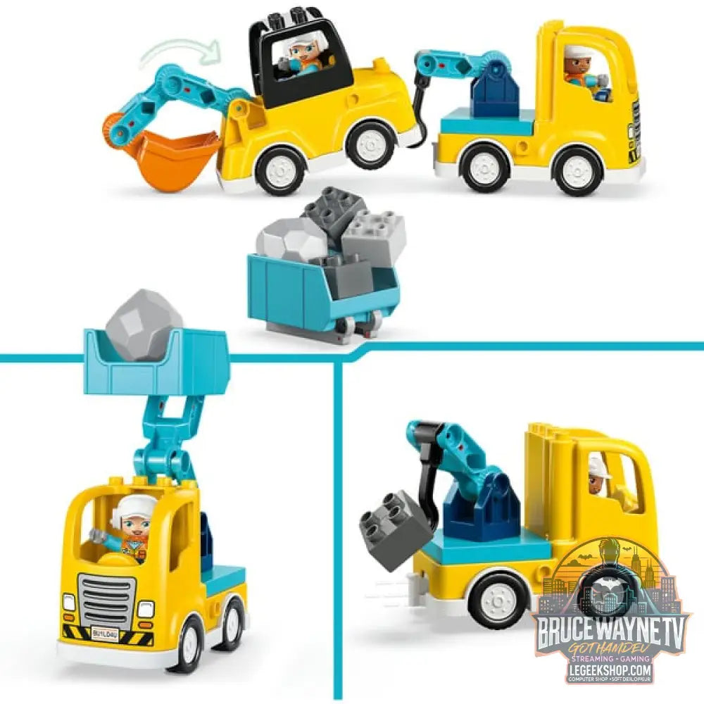 LEGO 10475 DUPLO Town Baufahrzeuge - 3-in-1-Set, jeu de construction - LEGO - vue 5