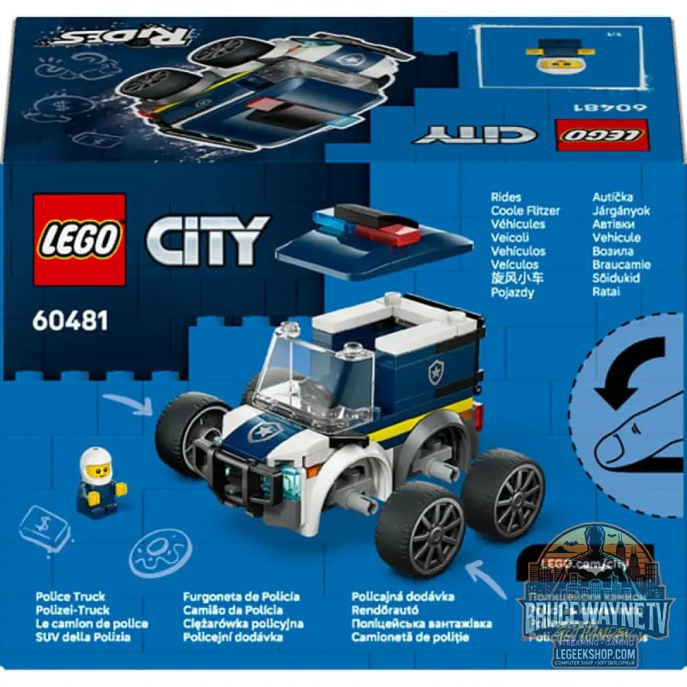LEGO 60481 City Coole Flitzer - Polizei-Truck, jeu de construction - LEGO - vue 7