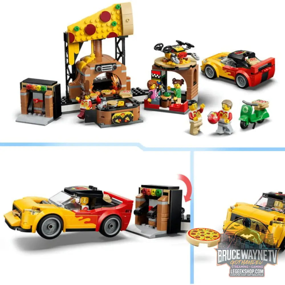 LEGO 60496 City Pizza-Liefererlebnis avec Fahrzeugen, jeu de construction - LEGO - vue 3