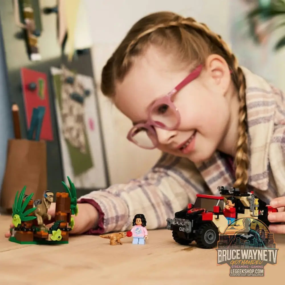 LEGO 76972 Jurassic World Raptor: Verfolgungsjagd avec dem Geländewagen, jeu de construction - LEGO - vue 2