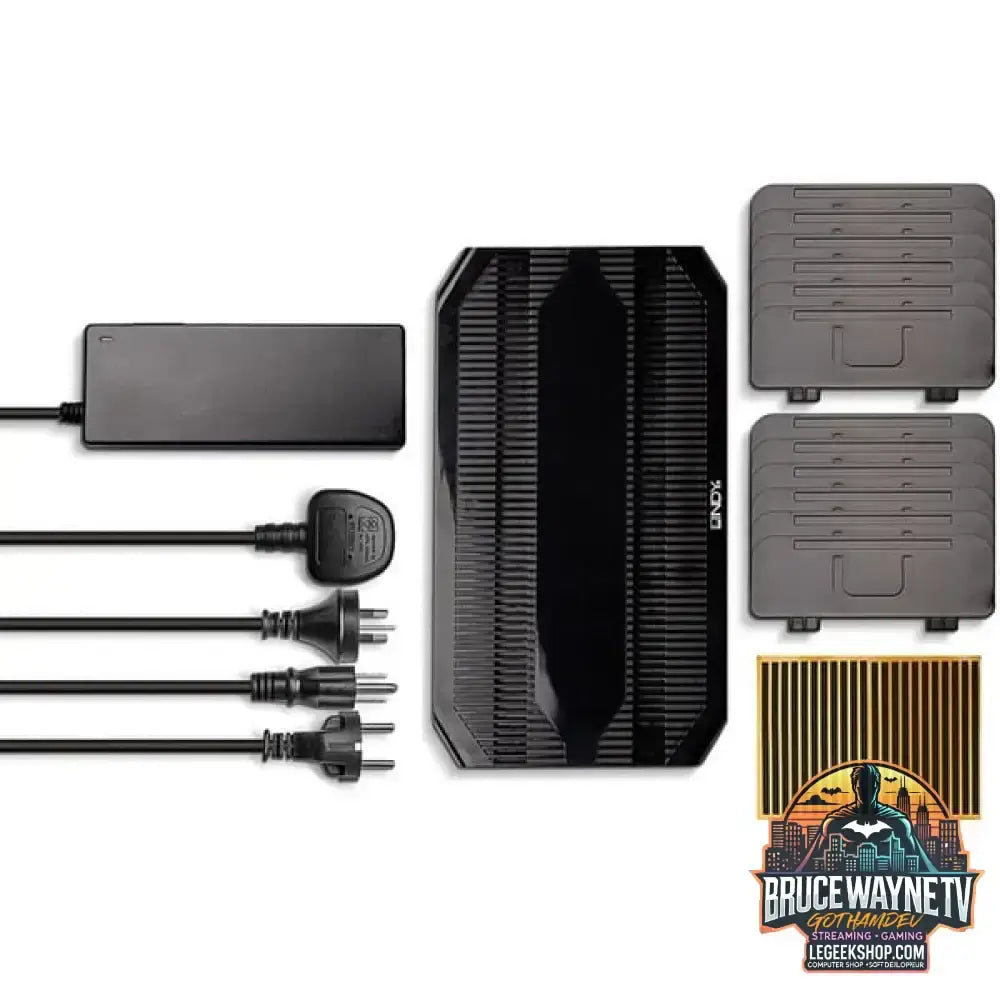 Lindy 10 Port USB-Ladestation, 10x USB-A schwarz, gleichzeitiges Laden von bis zu 10 Tablets / Smartphones - Lindy - vue 2