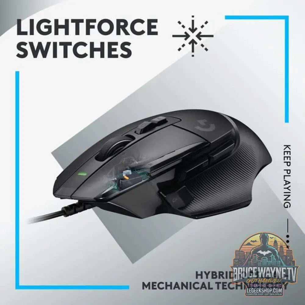 Logitech G502 X, souris gaming - vue 2