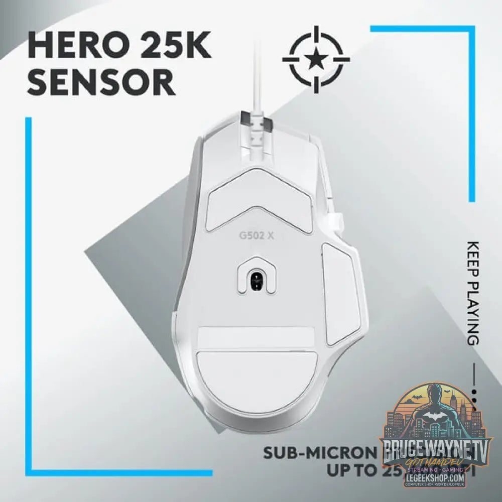 Logitech G502 X, souris gaming - vue 4