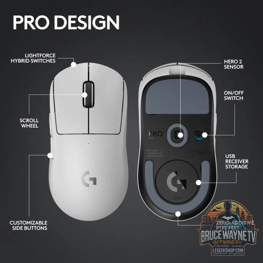 Logitech PRO X SUPERLIGHT 2, souris gaming - vue 7