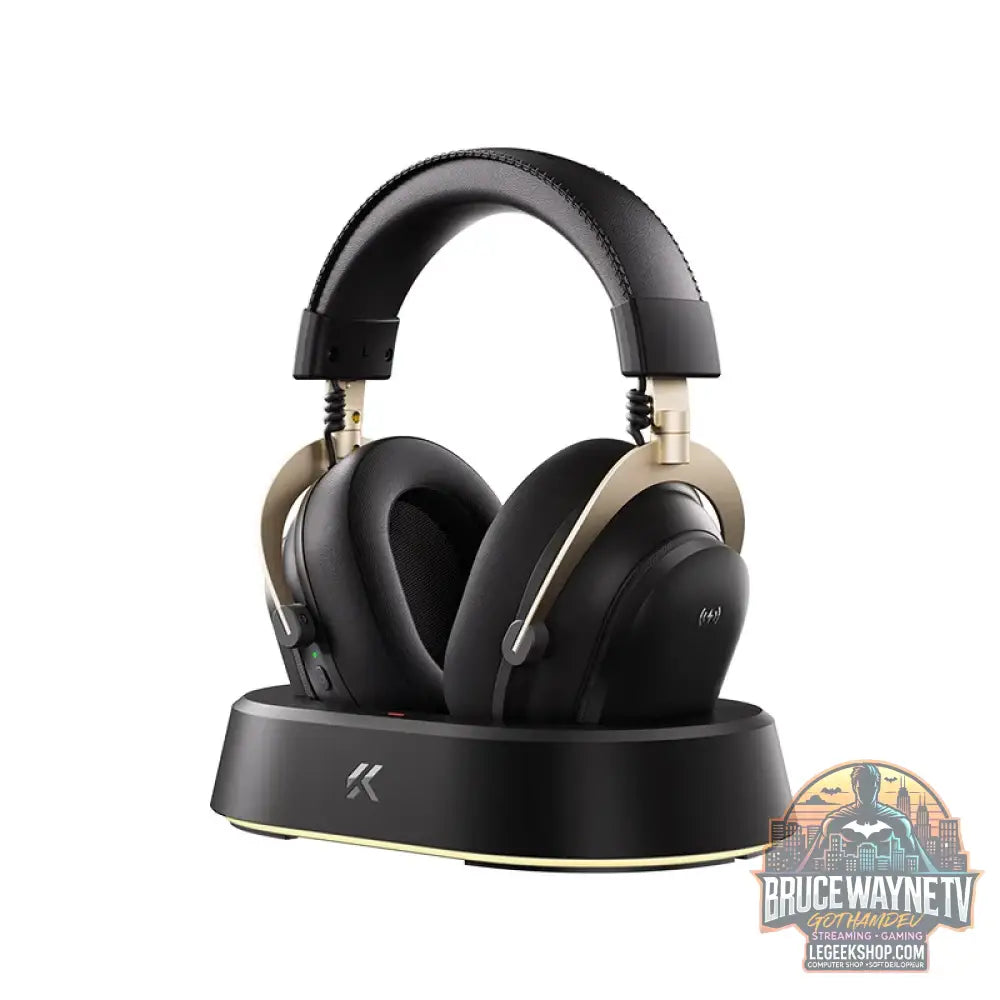 MCHOSE V9 Turbo - Casque Gaming Sans Fil 2.4G BT - Plus-Black Gold - Casque Gaming