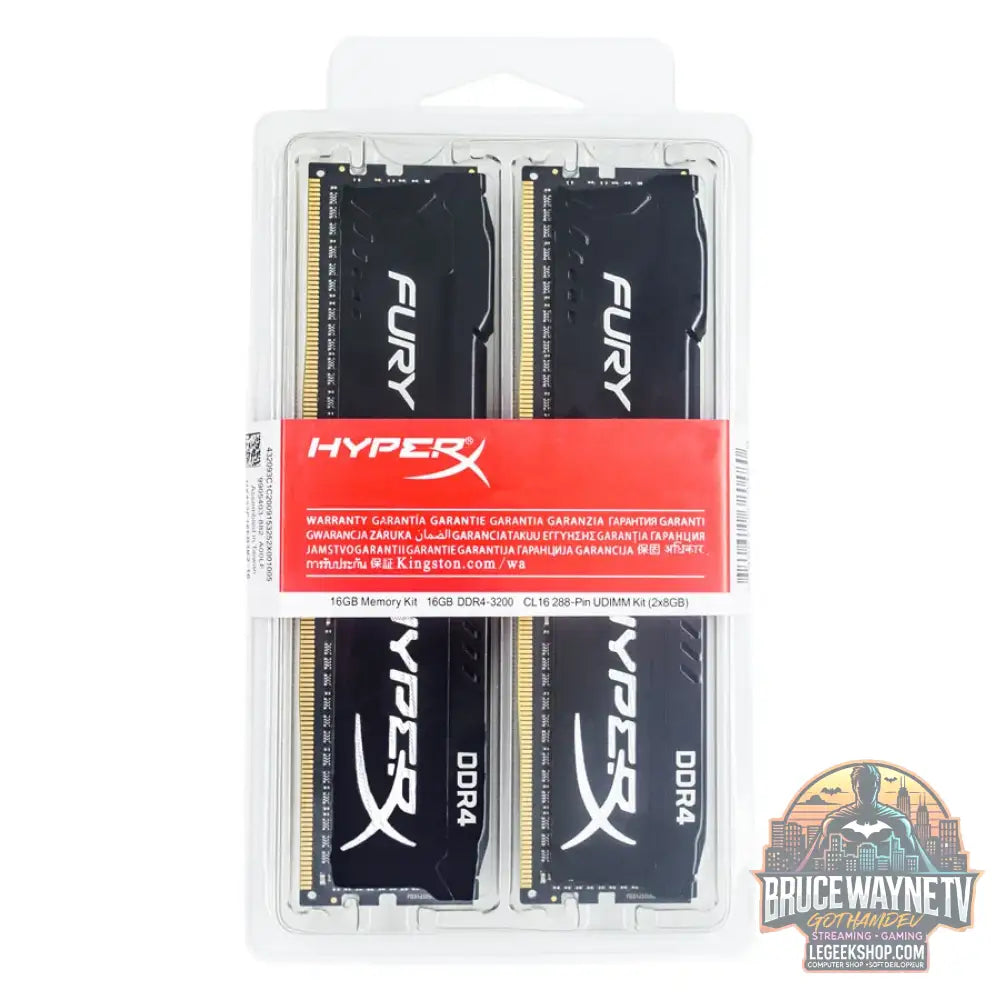 Mémoire RAM HyperX Fury DDR3 DDR4 4GB 8GB 16GB 1333-3200MHz Gaming Desktop - Mémoire RAM
