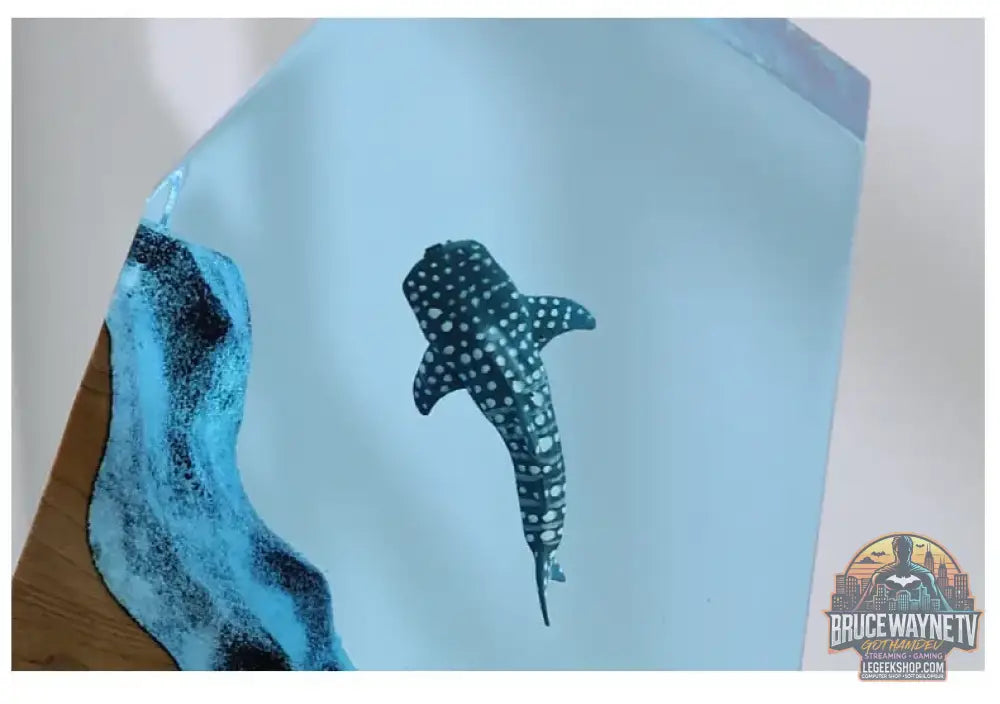 Pièce décorative de table micro-scène marine - Baleine en résine lumineuse décoration personnalisée pour la maison