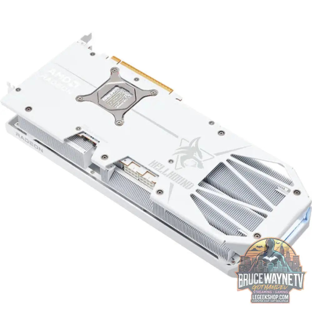 PowerColor Radeon RX 9070 XT Hellhound Spectral White OC, carte graphique blanc, RDNA4, GDDR6, 3x DisplayPort, 1x HDMI - PowerColor - vue 5