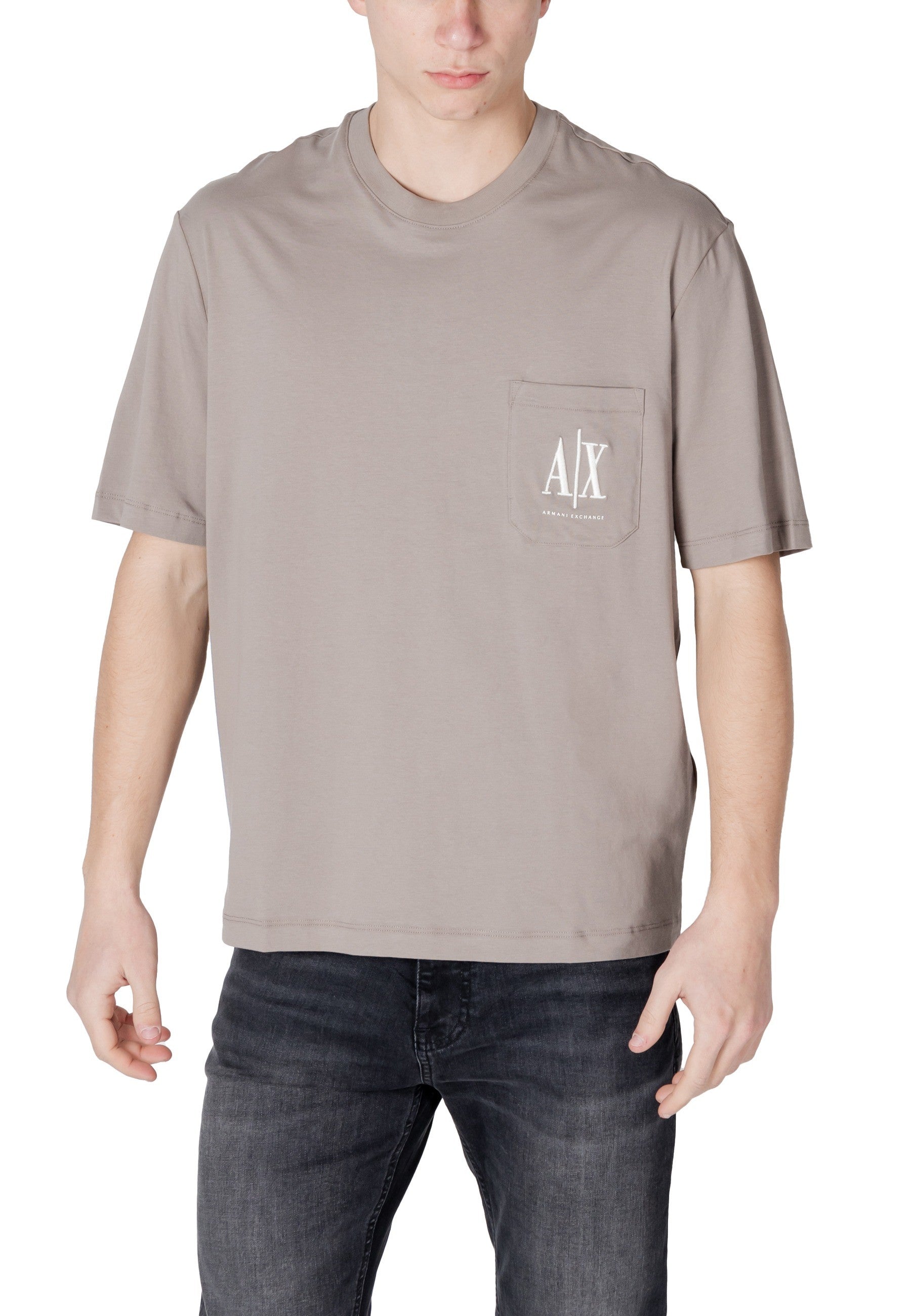Armani Exchange T-shirt homme — brown