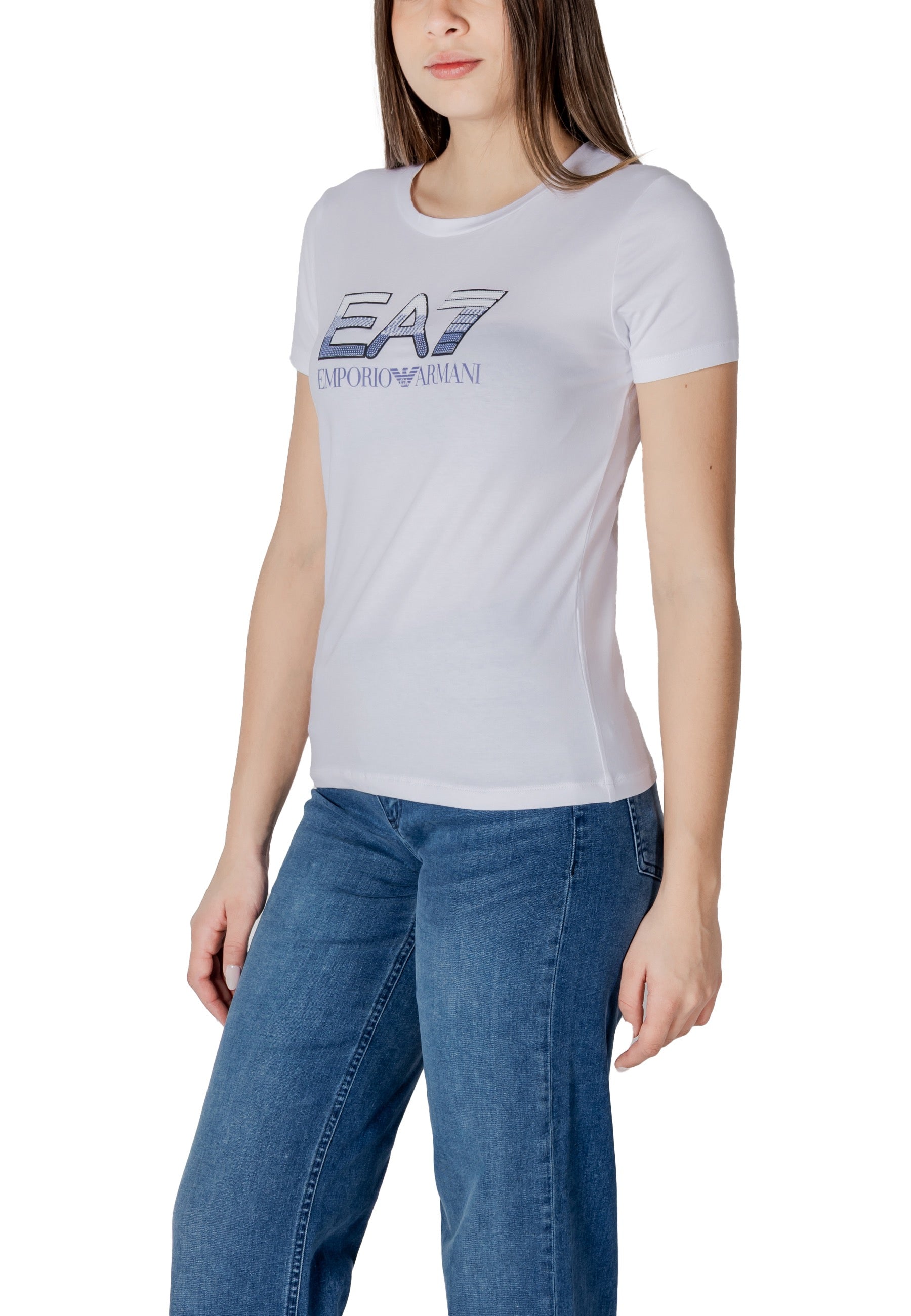 Ea7 T-shirt femme — white