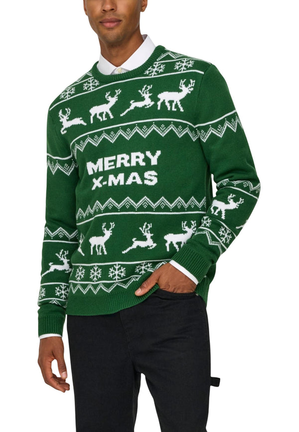 Only & Sons Pull homme — green