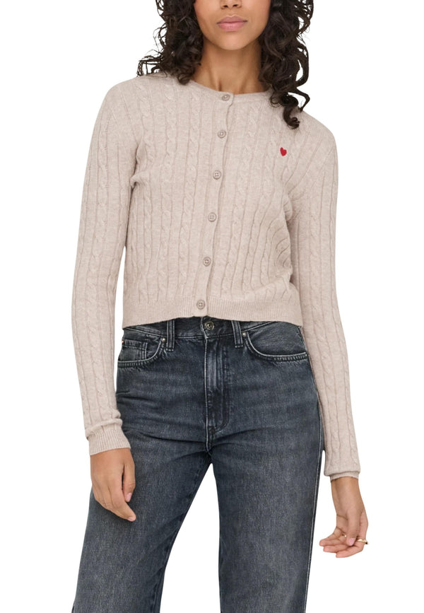 Only Vêtement femme Cardigans — beige