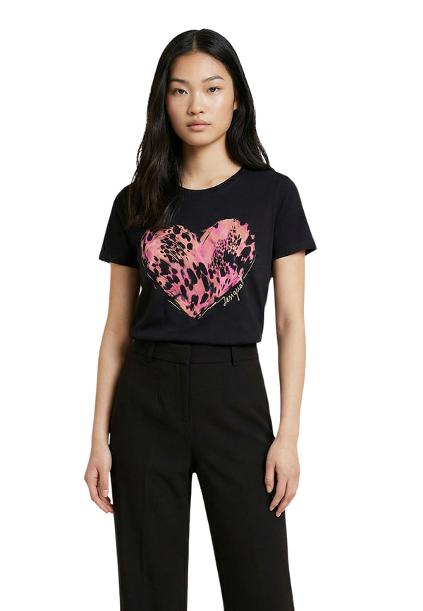 Desigual T-shirt femme — black