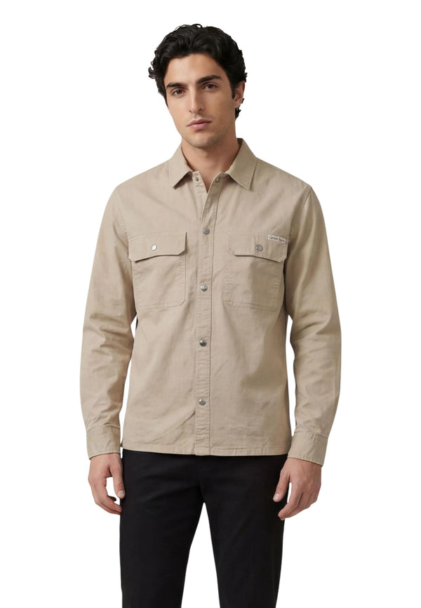 Calvin Klein Jeans Chemise homme Chemises — beige