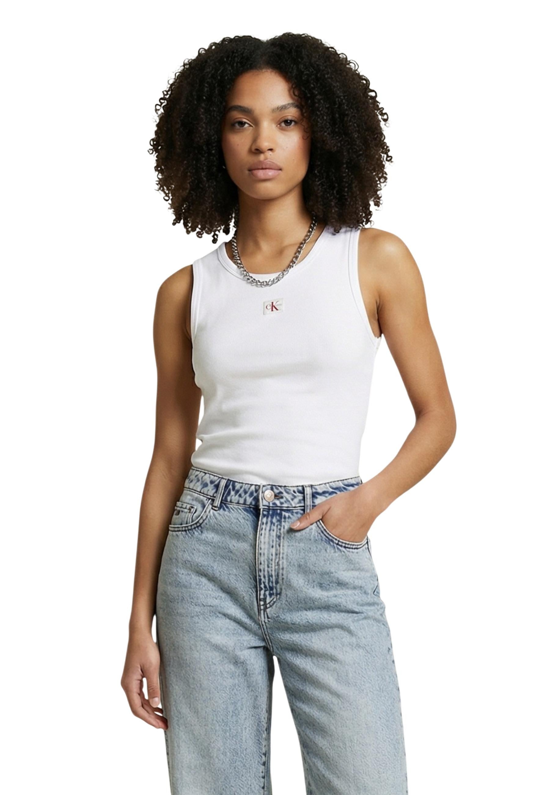 Calvin Klein Jeans Jean femme Tops — white