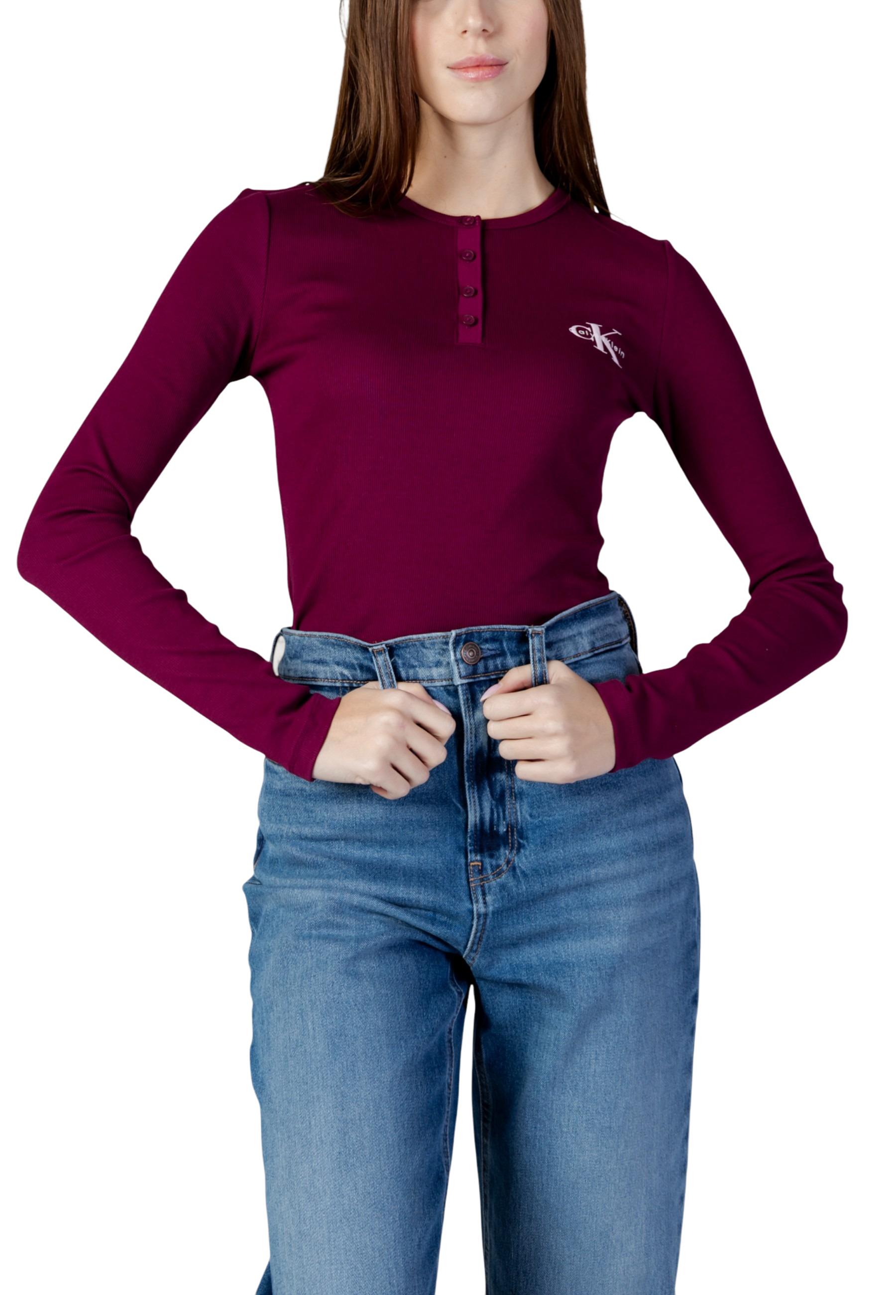 Calvin Klein Jeans T-shirt femme — bordeaux