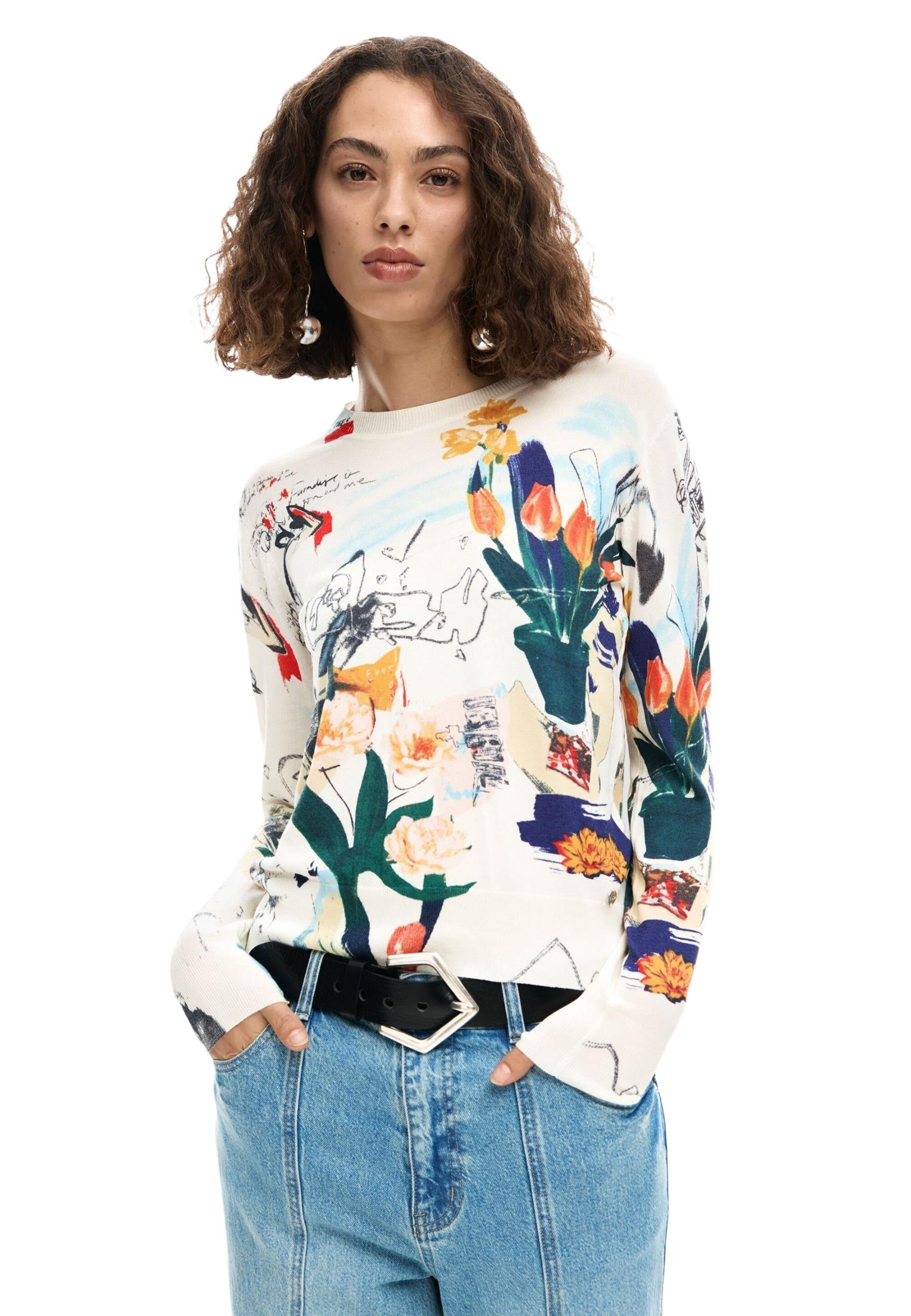 Desigual Pull femme — beige