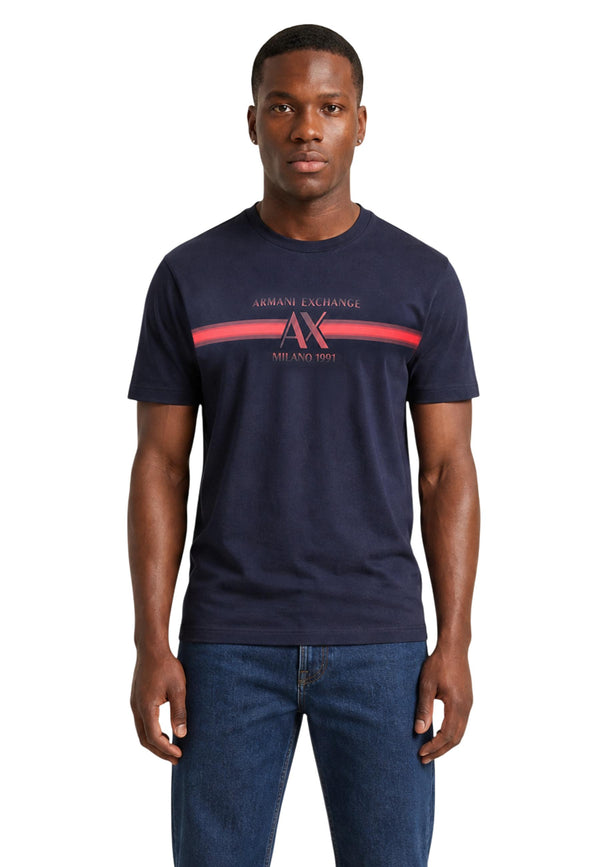 Armani Exchange T-shirt homme — blue