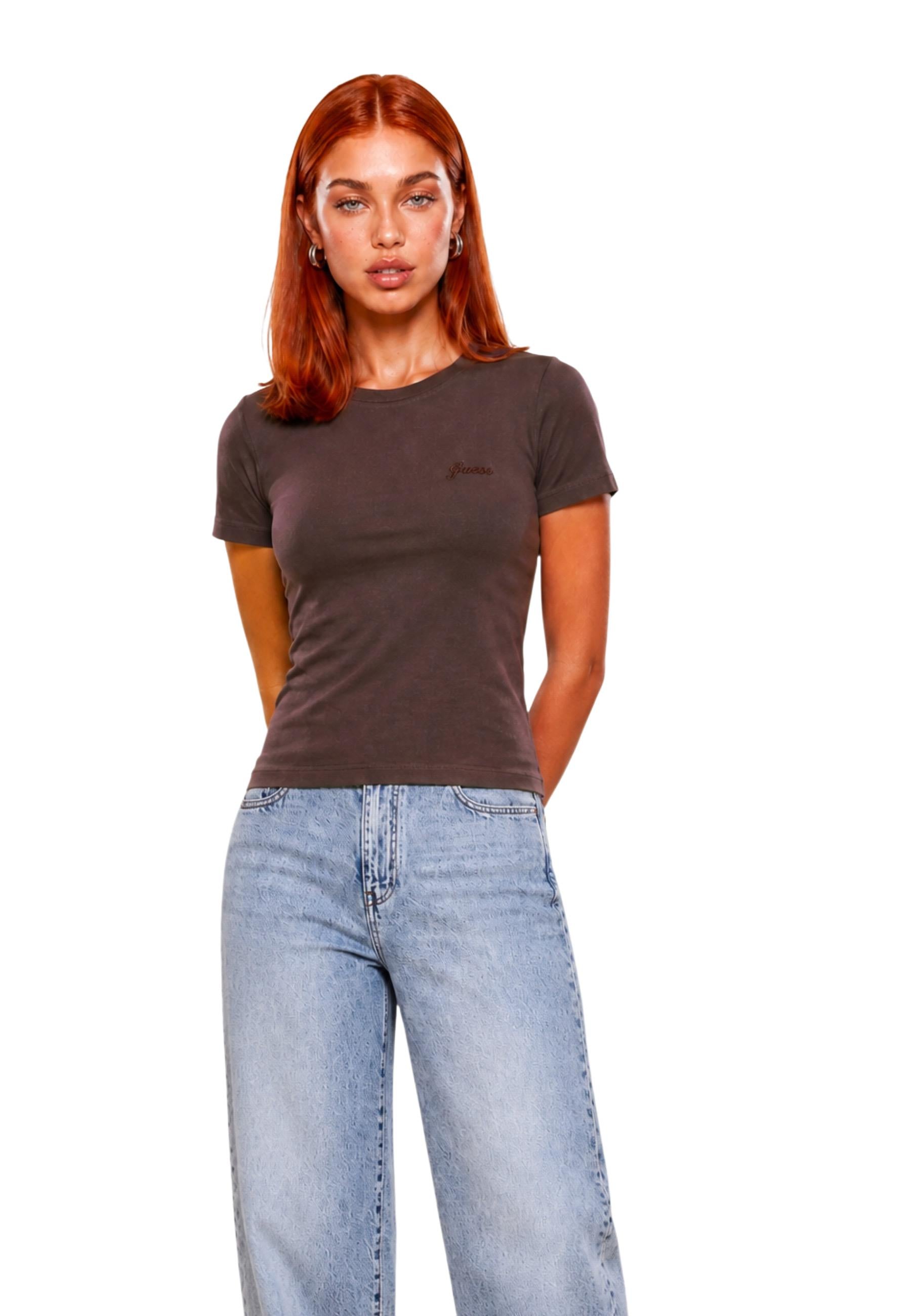 Guess Active T-shirt femme — brown